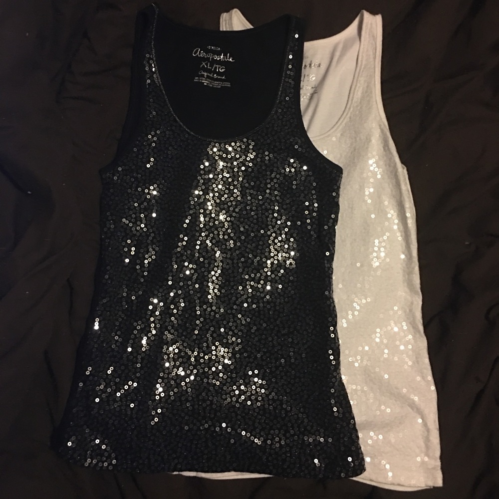 Bundle of 2 sparkly tank tops
